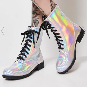 Dollskill I Am Ur Leader Combat Boots